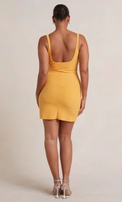 Bec&Bridge KARINA SQUARE NECK MINI DRESS - MANGO NEW