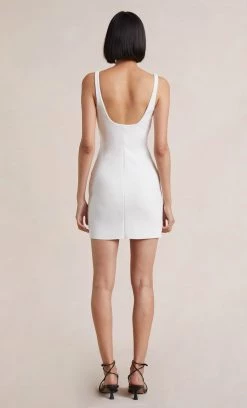 Bec&Bridge KARINA SQUARE NECK MINI DRESS - IVORY