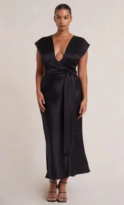 Bec&Bridge THE DREAMER WRAP DRESS - BLACK Dresses