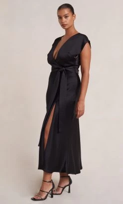 Bec&Bridge THE DREAMER WRAP DRESS - BLACK Dresses