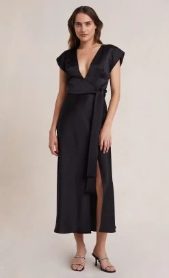 Bec&Bridge THE DREAMER WRAP DRESS - BLACK Dresses