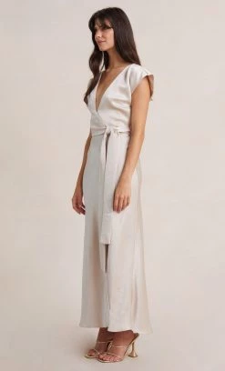 Bec&Bridge Dresses THE DREAMER WRAP DRESS - SAND