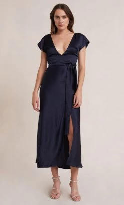 Bec&Bridge Dresses THE DREAMER WRAP DRESS - INK