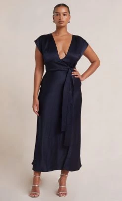 Bec&Bridge Dresses THE DREAMER WRAP DRESS - INK
