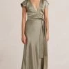 Bec&Bridge THE DREAMER WRAP DRESS - SAGE Dresses