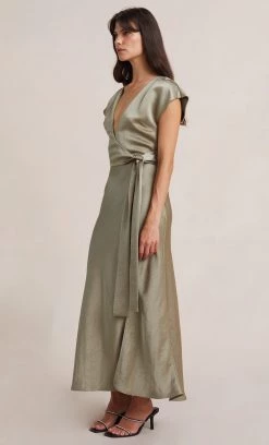 Bec&Bridge THE DREAMER WRAP DRESS - SAGE Dresses