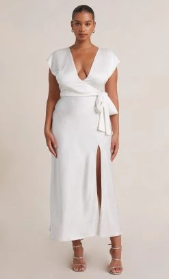 Bec&Bridge THE DREAMER WRAP DRESS - IVORY Dresses