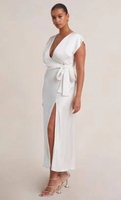 Bec&Bridge THE DREAMER WRAP DRESS - IVORY Dresses