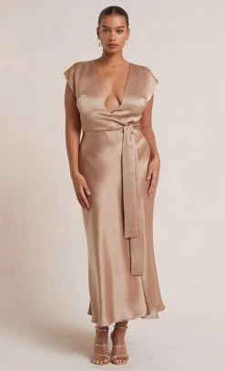 Bec&Bridge THE DREAMER WRAP DRESS - GOLDEN Dresses