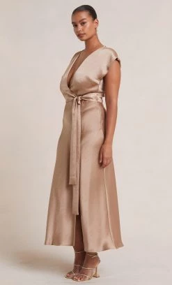 Bec&Bridge THE DREAMER WRAP DRESS - GOLDEN Dresses
