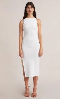 Bec&Bridge Dresses BE MINE TUCK DRESS - IVORY