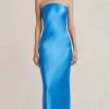 Bec&Bridge NEW MOON DANCE STRAPLESS DRESS - MID BLUE
