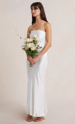 Bec&Bridge Dresses MOON DANCE STRAPLESS DRESS - IVORY