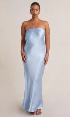 Bec&Bridge MOON DANCE STRAPLESS DRESS - SKY BLUE