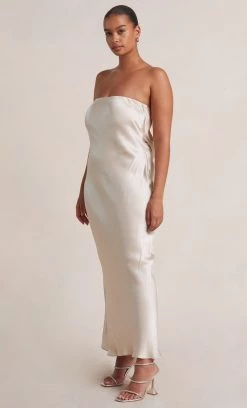 Bec&Bridge MOON DANCE STRAPLESS DRESS - SAND