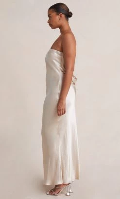 Bec&Bridge MOON DANCE STRAPLESS DRESS - SAND