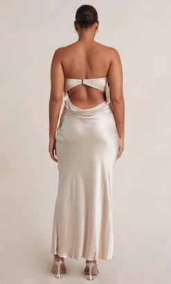 Bec&Bridge MOON DANCE STRAPLESS DRESS - SAND