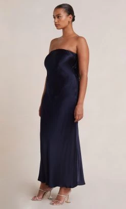 Bec&Bridge NEW MOON DANCE STRAPLESS DRESS - INK