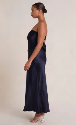 Bec&Bridge NEW MOON DANCE STRAPLESS DRESS - INK