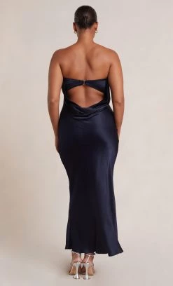 Bec&Bridge NEW MOON DANCE STRAPLESS DRESS - INK