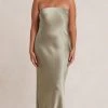 Bec&Bridge NEW MOON DANCE STRAPLESS DRESS - SAGE
