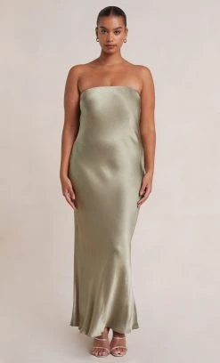 Bec&Bridge NEW MOON DANCE STRAPLESS DRESS - SAGE