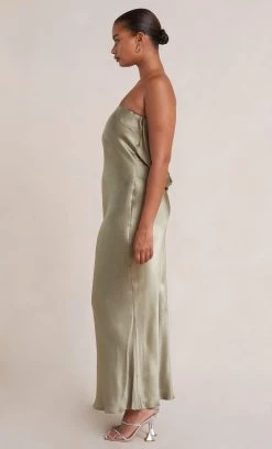 Bec&Bridge NEW MOON DANCE STRAPLESS DRESS - SAGE