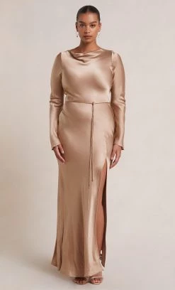 Bec&Bridge MOON DANCE LONG SLEEVE MAXI DRESS - GOLDEN