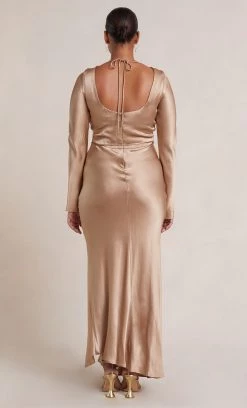Bec&Bridge MOON DANCE LONG SLEEVE MAXI DRESS - GOLDEN