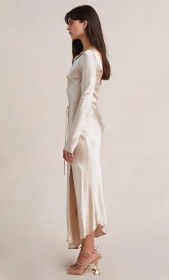 Bec&Bridge MOON DANCE LONG SLEEVE MAXI DRESS - SAND Dresses