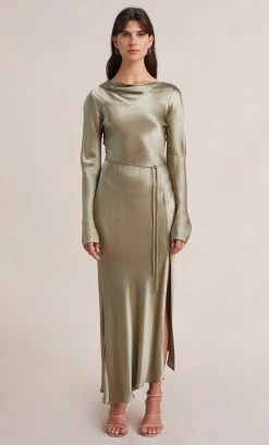 Bec&Bridge MOON DANCE LONG SLEEVE MAXI DRESS - SAGE Dresses