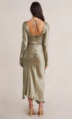 Bec&Bridge MOON DANCE LONG SLEEVE MAXI DRESS - SAGE Dresses