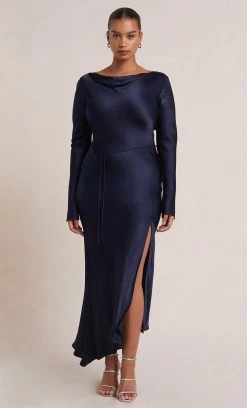 Bec&Bridge MOON DANCE LONG SLEEVE MAXI DRESS - INK Dresses