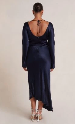 Bec&Bridge MOON DANCE LONG SLEEVE MAXI DRESS - INK Dresses