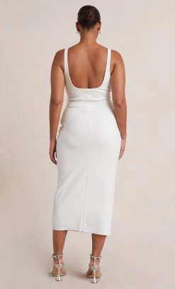 Bec&Bridge BE MINE SQUARE NECK DRESS - IVORY