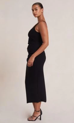 Bec&Bridge Dresses BE MINE SQUARE NECK DRESS - BLACK