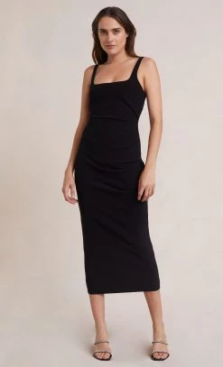 Bec&Bridge Dresses BE MINE SQUARE NECK DRESS - BLACK