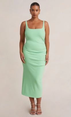 Bec&Bridge KARINA TUCK MIDI DRESS - MINT NEW