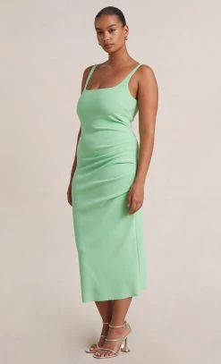 Bec&Bridge KARINA TUCK MIDI DRESS - MINT NEW