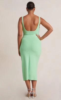 Bec&Bridge KARINA TUCK MIDI DRESS - MINT NEW