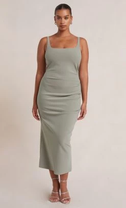 Bec&Bridge Dresses BE MINE SQUARE NECK DRESS - SAGE