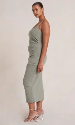 Bec&Bridge Dresses BE MINE SQUARE NECK DRESS - SAGE