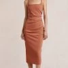 Bec&Bridge NEW KARINA TUCK MIDI DRESS - TERRACOTTA