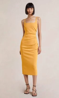 Bec&Bridge NEW KARINA TUCK MIDI DRESS - MANGO