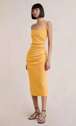 Bec&Bridge NEW KARINA TUCK MIDI DRESS - MANGO