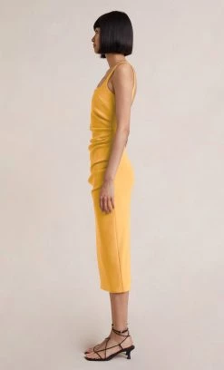 Bec&Bridge NEW KARINA TUCK MIDI DRESS - MANGO