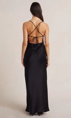 Bec&Bridge THE DREAMER TIE DRESS - BLACK