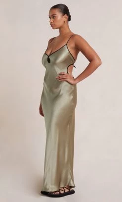 Bec&Bridge CEDAR CITY MAXI DRESS - SAGE/BLACK NEW
