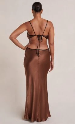 Bec&Bridge NEW CEDAR CITY MAXI DRESS - CHOCOLATE