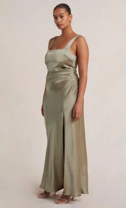 Bec&Bridge THE DREAMER SQUARE NECK DRESS - SAGE